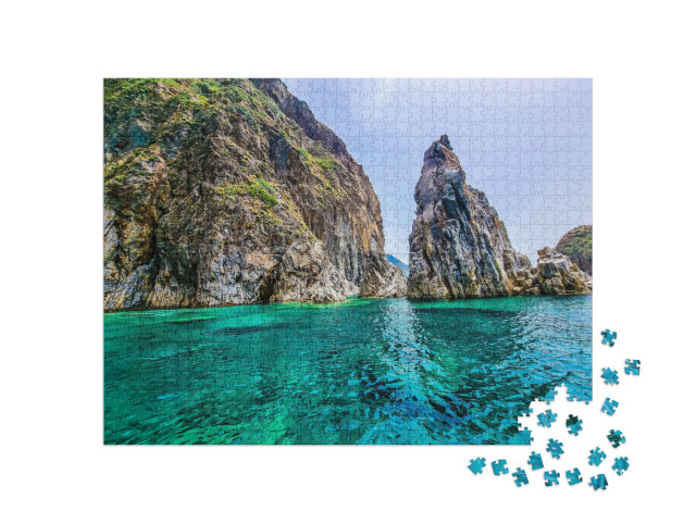 Puzzle 1000 pezzi „Il paradiso. La meravigliosa isola di Ponza. Un mare cristallino.“