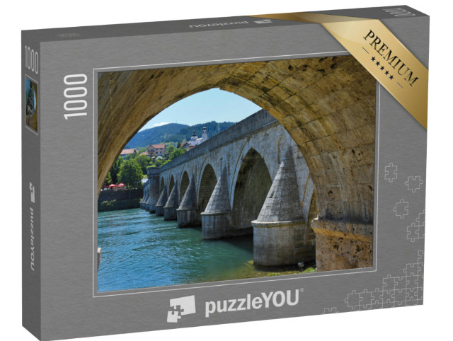Puzzle 1000 pezzi „Ponte Mehmed Pasa Sokolovic sul fiume Drina, Visegrad“