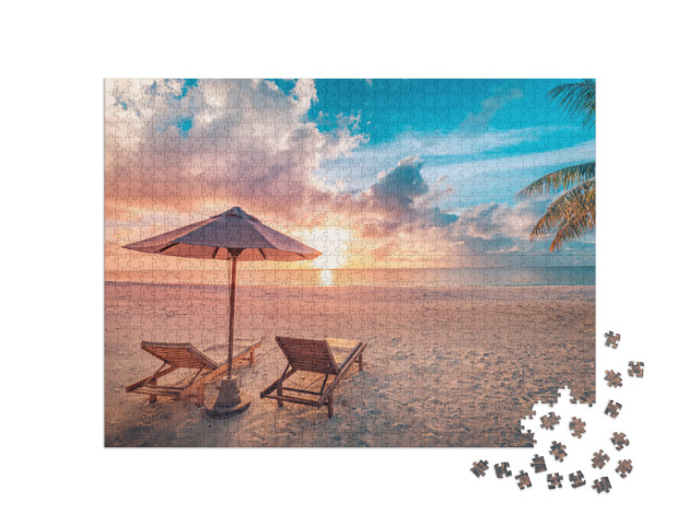 Puzzle 1000 pezzi „Tramonto in paradiso“