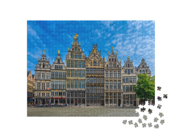 Puzzle 1000 pezzi „La storica Grote Markt di Anversa, in Belgio“