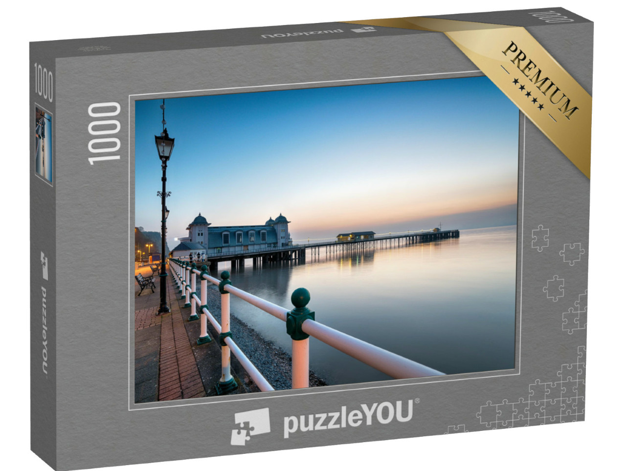 Puzzle 1000 pezzi „L'alba al molo di Penarth, vicino a Cardiff, Galles“