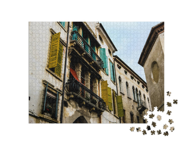 Puzzle 1000 pezzi „Vista su Asolo in provincia di Treviso Veneto Italia“