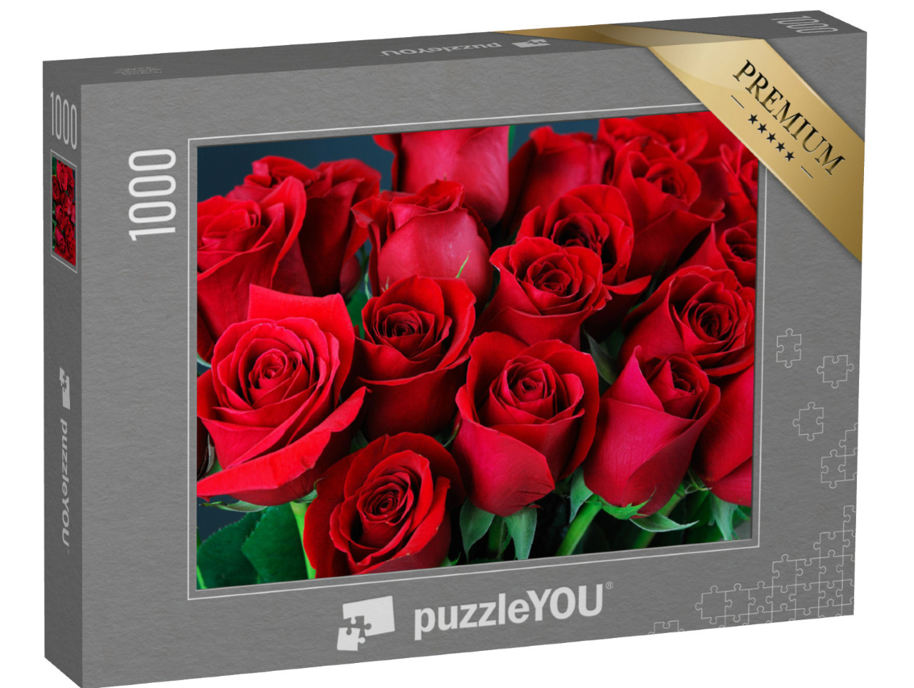 Puzzle 1000 pezzi „Un bouquet di rose rosse“