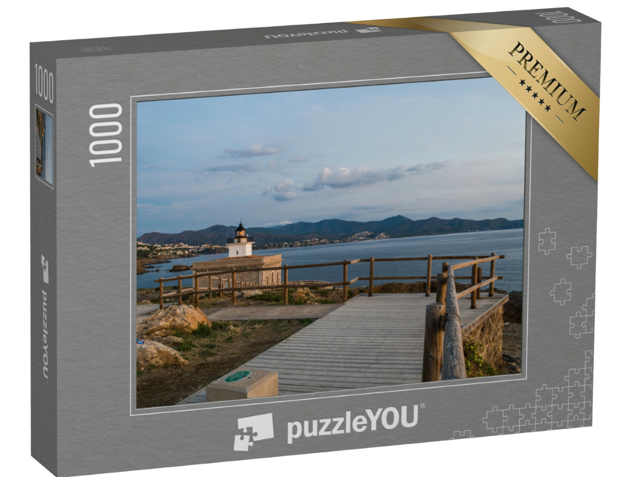 Puzzle 1000 pezzi „Faro dell'Arenella al mattino presto“