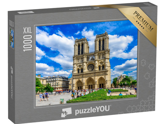 Puzzle 1000 pezzi XXL „Cattedrale di Notre Dame de Paris a Parigi, Francia Architettura e simbolo di Parigi“