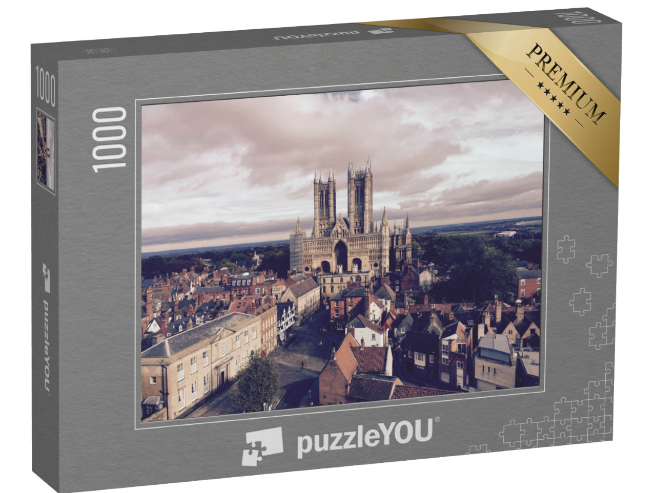 Puzzle 1000 pezzi „Cattedrale di Lincoln, Inghilterra“