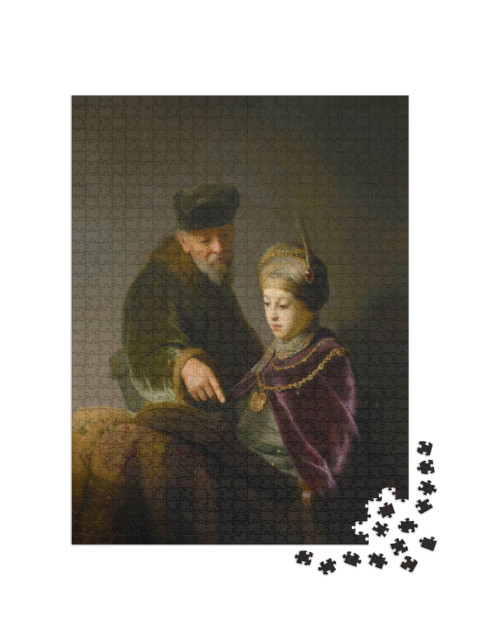 Puzzle 1000 pezzi „Rembrandt - Un giovane studioso e il suo precettore“