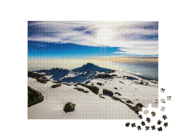 Puzzle 1000 pezzi „Neve, ghiaccio e ghiacciai sulla cima del Kilimangiaro“