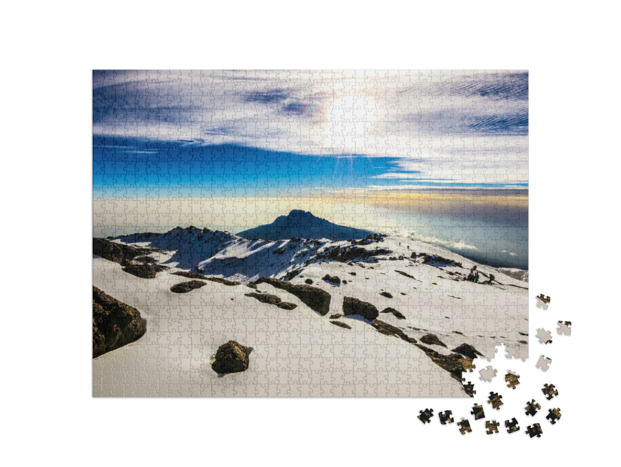 Puzzle 1000 pezzi „Neve, ghiaccio e ghiacciai sulla cima del Kilimangiaro“