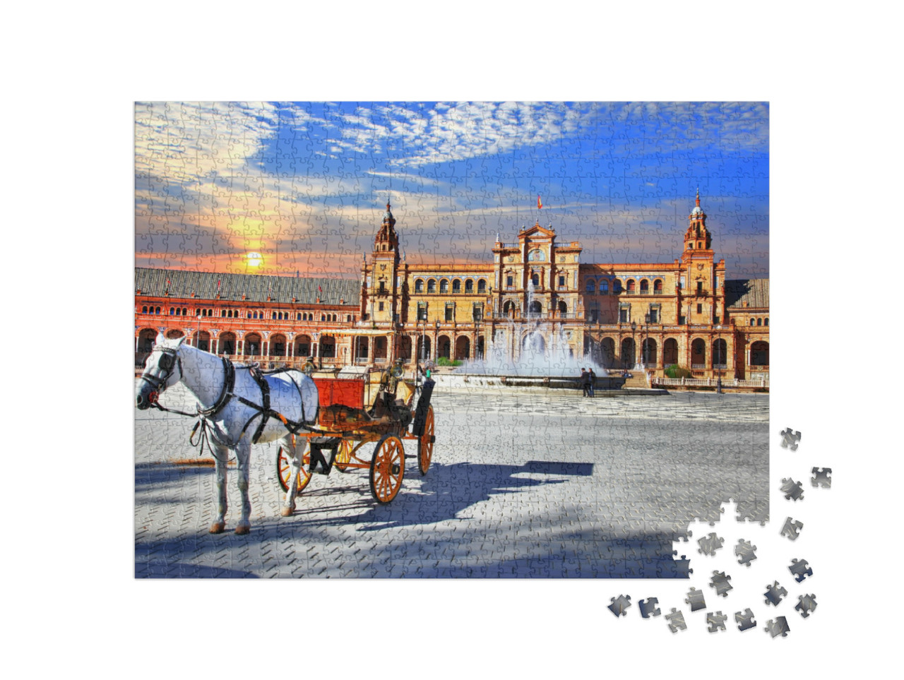 Puzzle 1000 pezzi „Piazza Espana a Siviglia, Andalusia, Spagna“