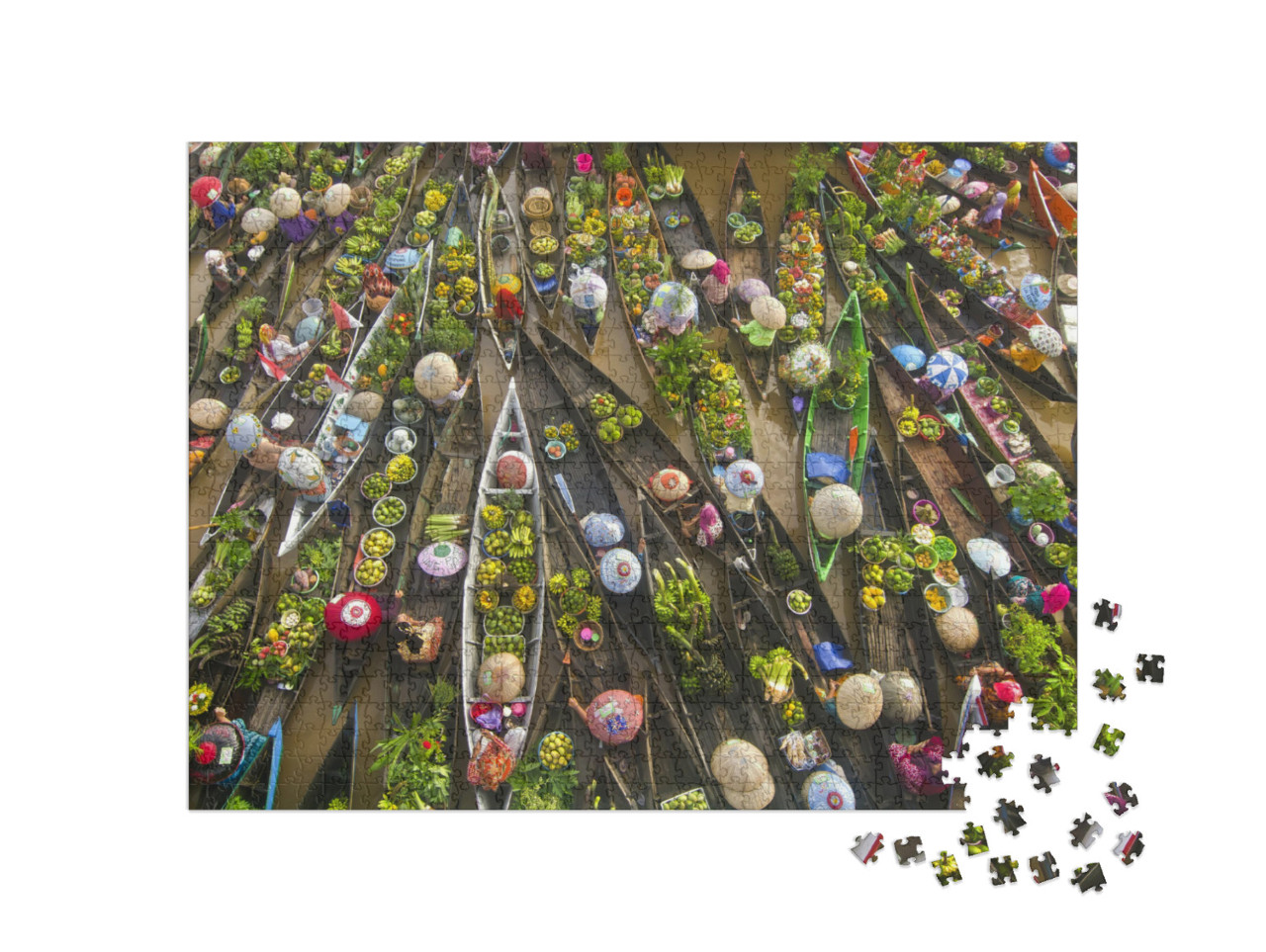 Puzzle 1000 pezzi „Mercato galleggiante“