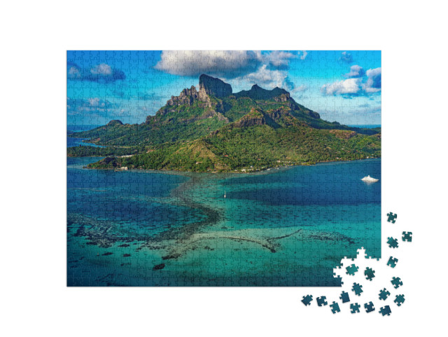 Puzzle 1000 pezzi „Bora Bora vista aerea panorama paesaggio Polinesia Francese“