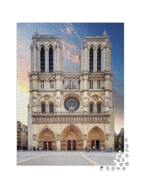 Puzzle 2000 pezzi „Cattedrale di Notre Dame, Parigi“