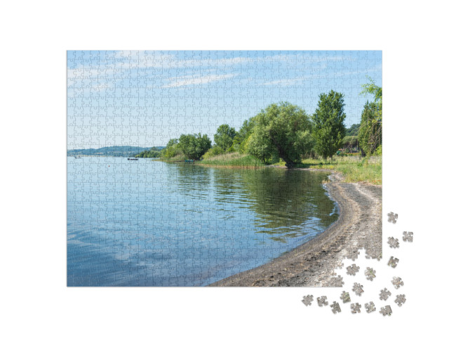 Puzzle 1000 pezzi „Riva del lago di bolsena - lazio“