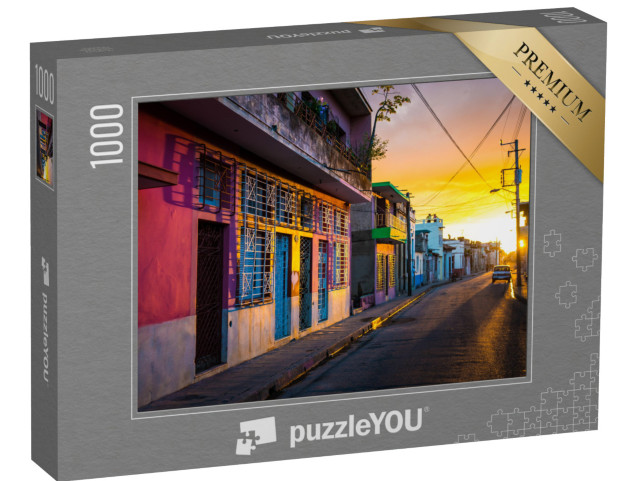 Puzzle 1000 pezzi „Un bellissimo tramonto a Camaguey, Cuba“