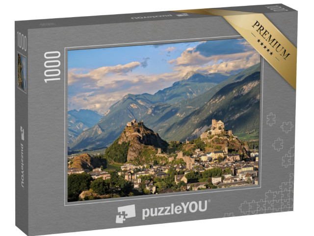 Puzzle 1000 pezzi „I castelli medievali di Valere e Tourbillon, Svizzera“