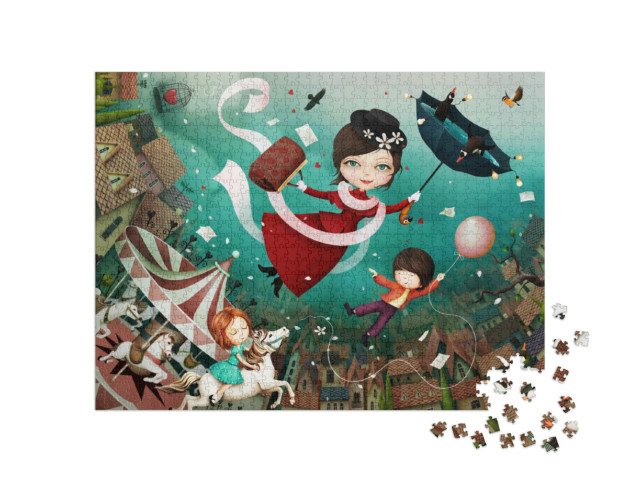 Puzzle 1000 pezzi „Motivo ispirato alla favola di Mary Poppins“