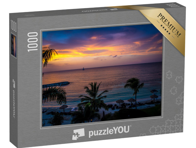 Puzzle 1000 pezzi „Tramonto viola in Giamaica“