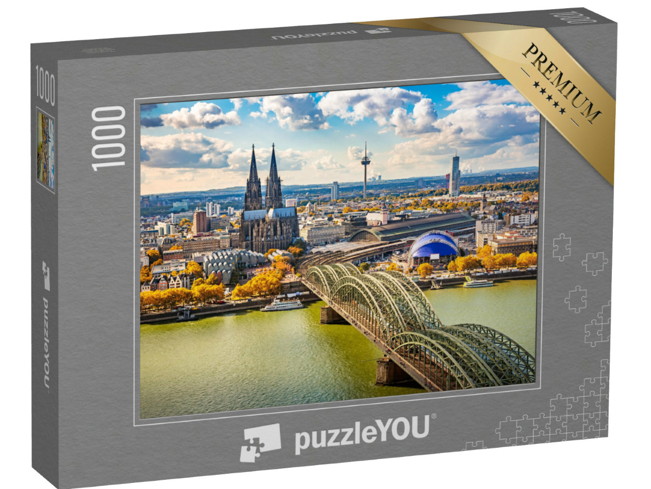 Puzzle 1000 pezzi „Veduta aerea di Colonia, Germania“