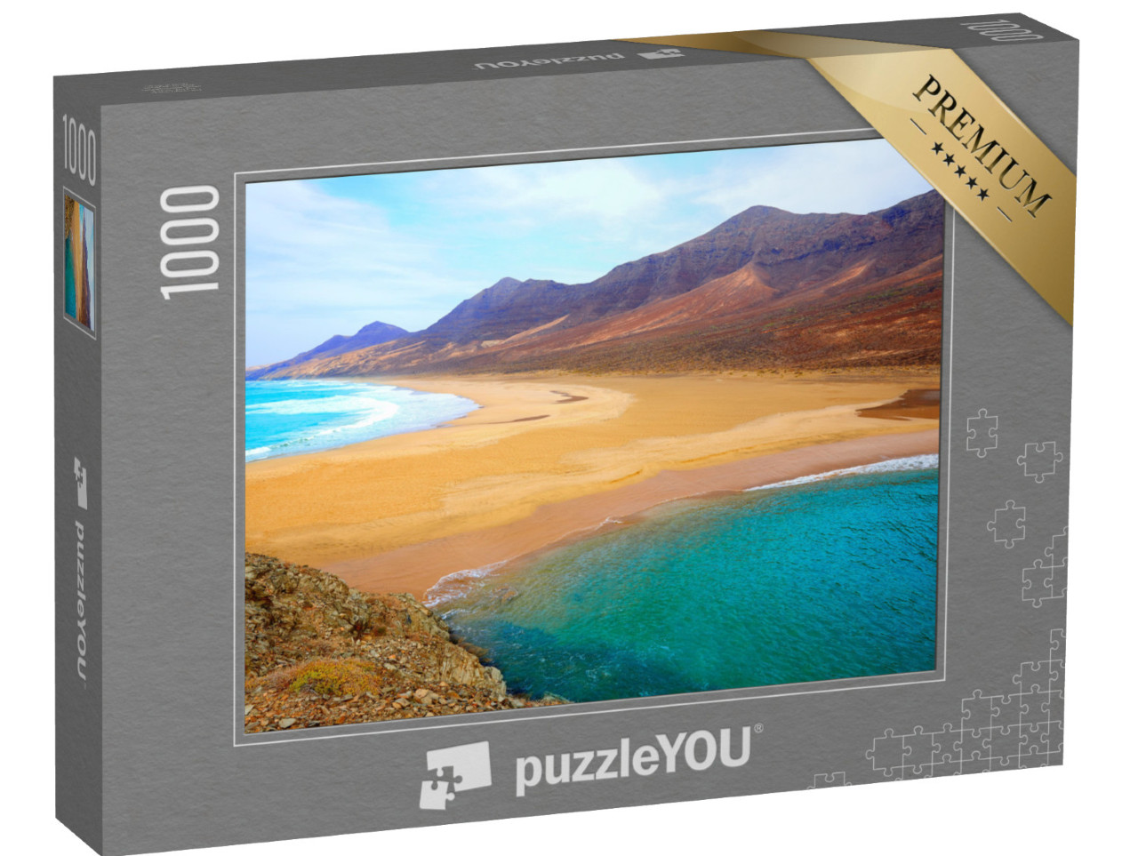 Puzzle 1000 pezzi „Spiaggia di Barlovento, Fuerteventura, Isole Canarie, Spagna“