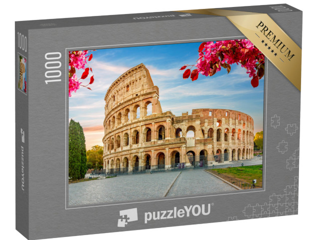 Puzzle 1000 pezzi „L'edificio del Colosseo in primavera, Roma, Italia“