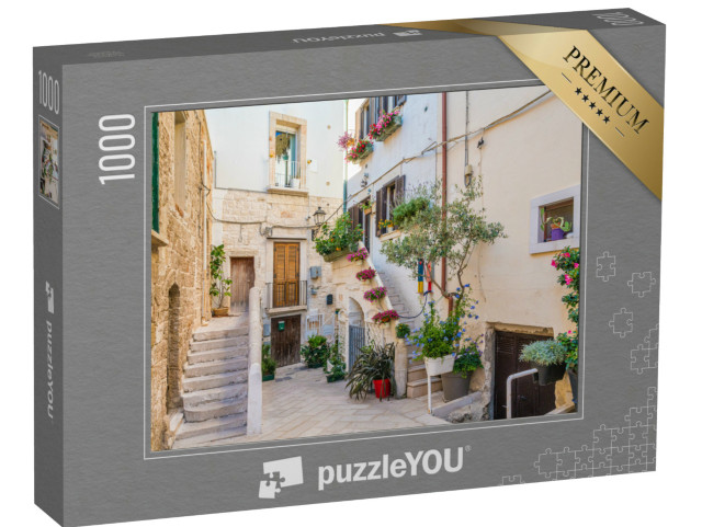 Puzzle 1000 pezzi „Scorcio panoramico a Polignano a Mare, provincia di Bari, Puglia, Italia meridionale.“