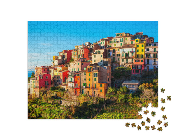 Puzzle 1000 pezzi „Corniglia è una cittadina del Parco Nazionale delle Cinque Terre, in Liguria“