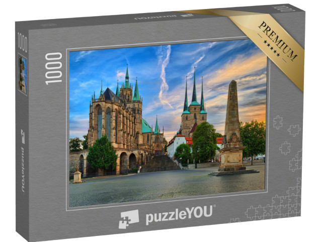 Puzzle 1000 pezzi „Cattedrale di Erfurt, Turingia, Germania“