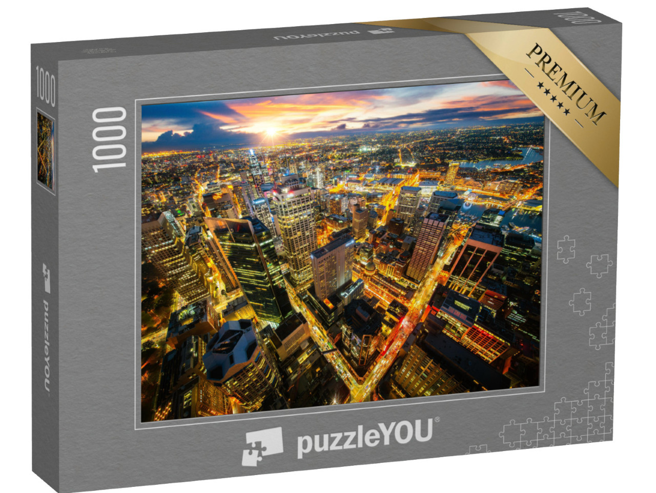 Puzzle 1000 pezzi „Paesaggio urbano di Sydney al tramonto“