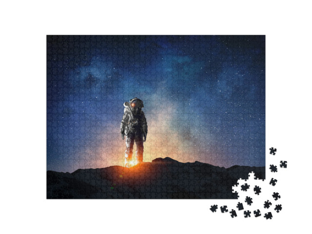 Puzzle 1000 pezzi „Un astronauta e la sua missione“