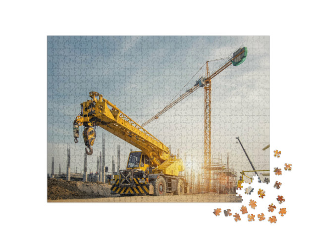 Puzzle 1000 pezzi „Gru in un cantiere“