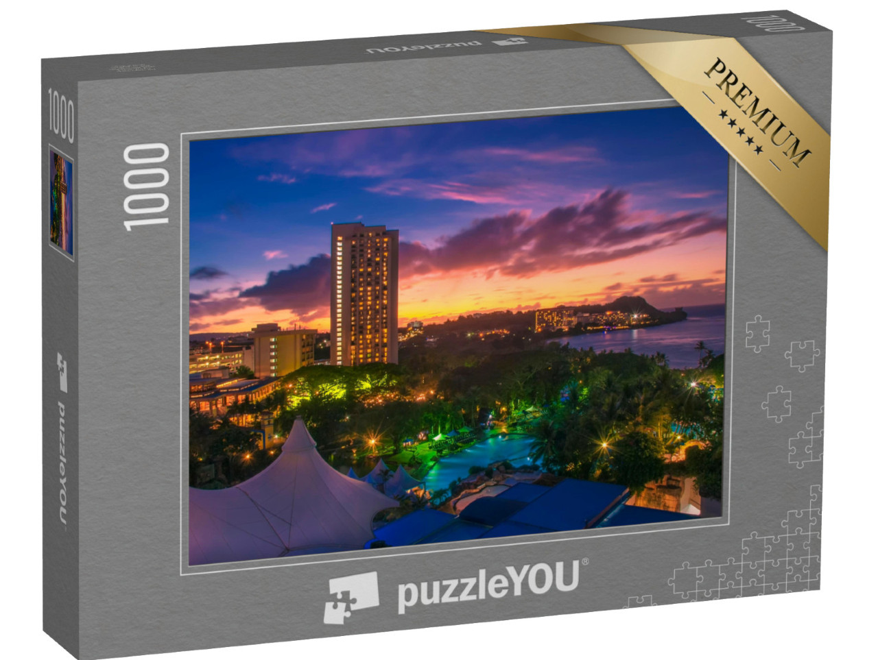 Puzzle 1000 pezzi „Un tramonto colorato su Guam“