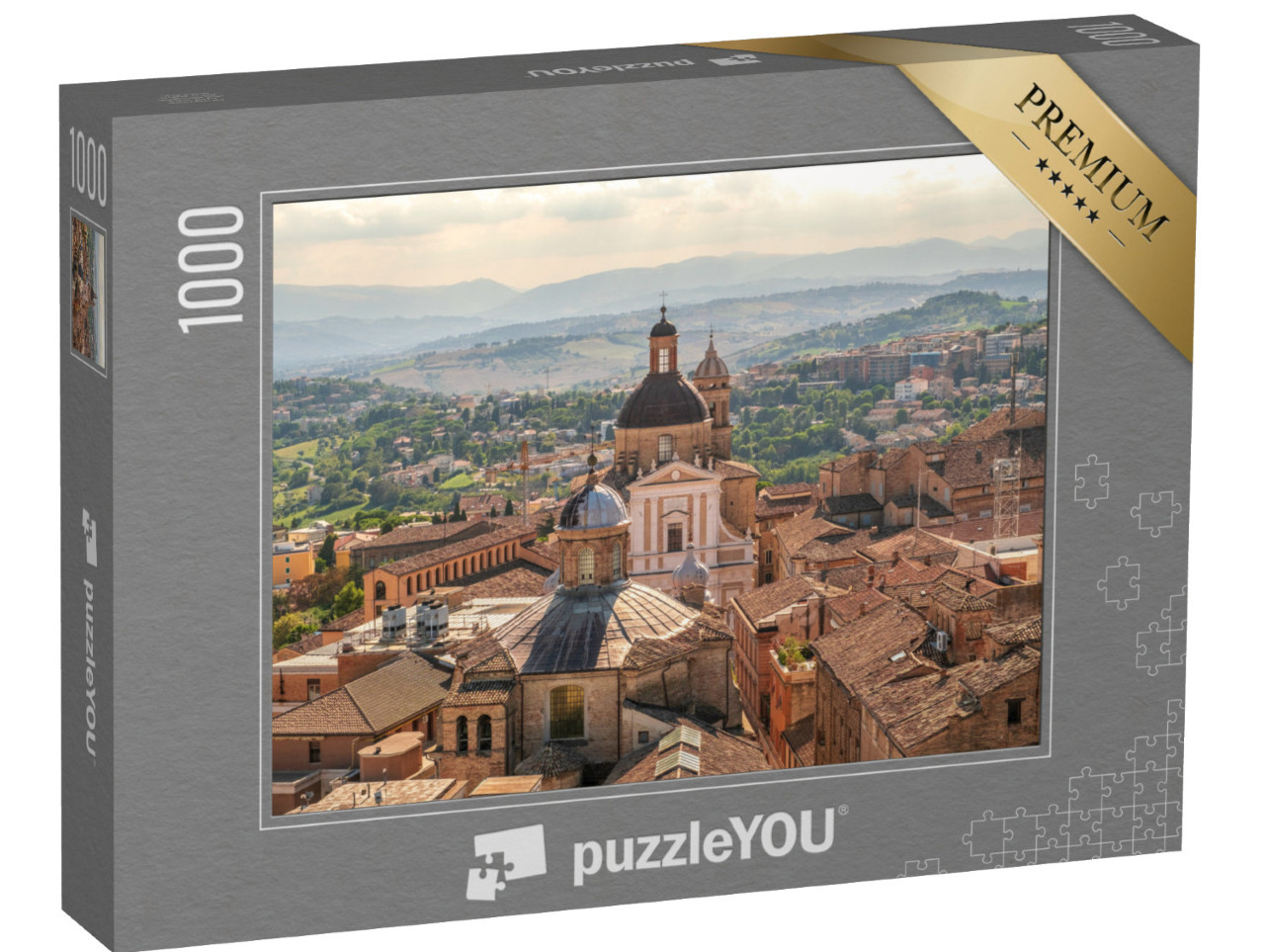 Puzzle 1000 pezzi „Macerata centro storico, centro città, Marche, Italia“