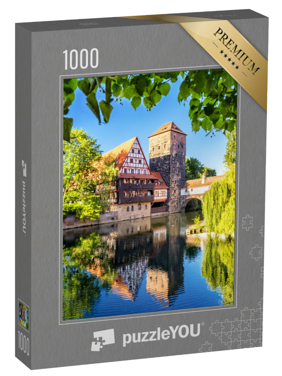 Puzzle 1000 pezzi „Il centro storico di Norimberga, in Franconia“