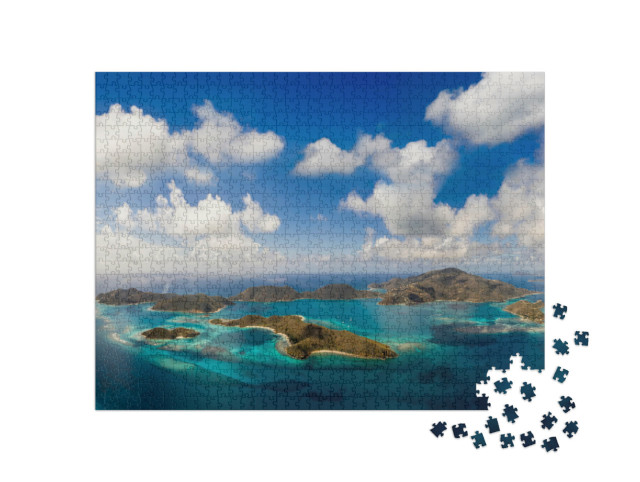 Puzzle 1000 pezzi „Vista aerea delle Isole Vergini britanniche tropicali“