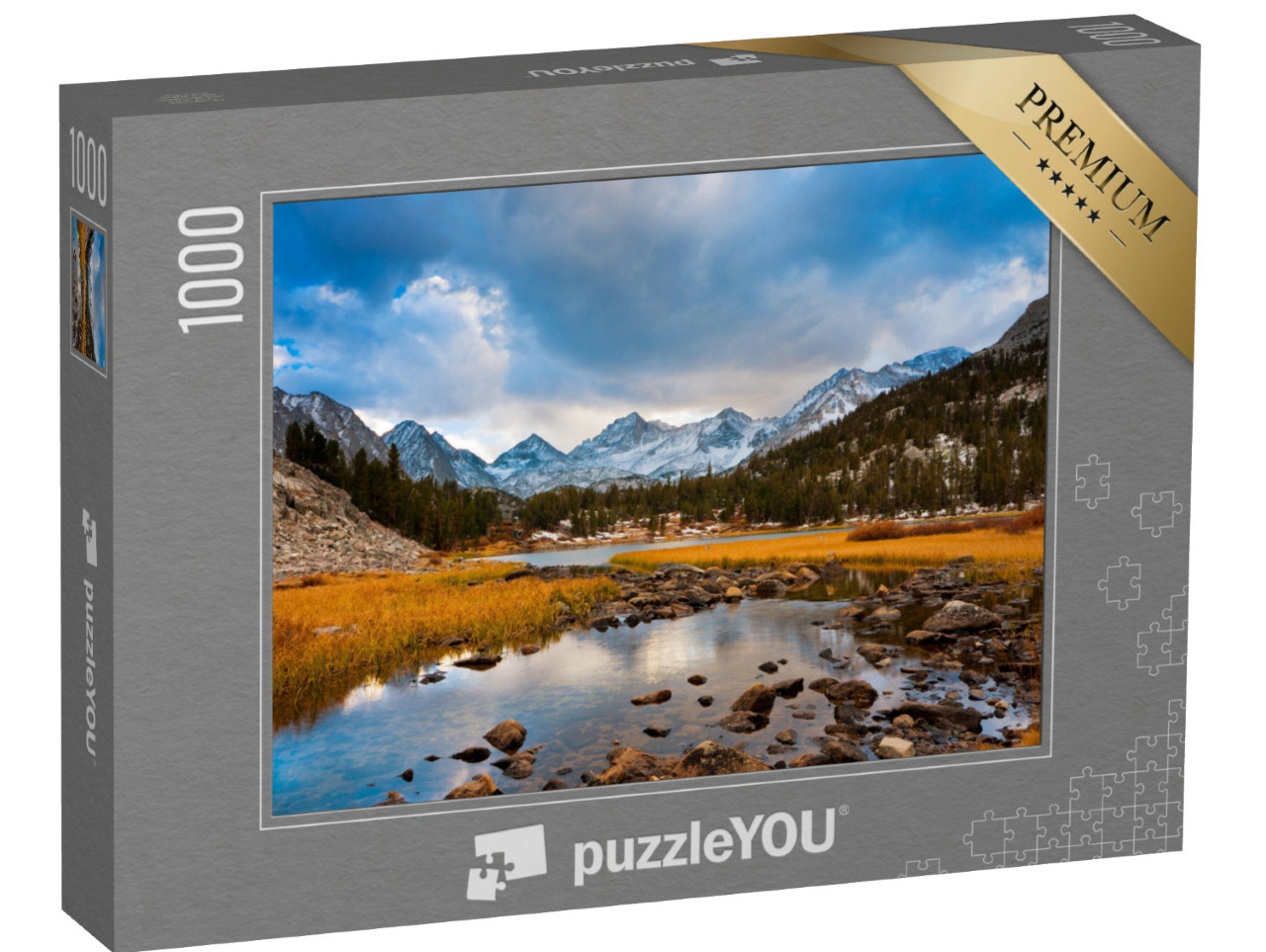 Puzzle 1000 pezzi „Paesaggio montano selvaggio in una tranquilla atmosfera mattutina“