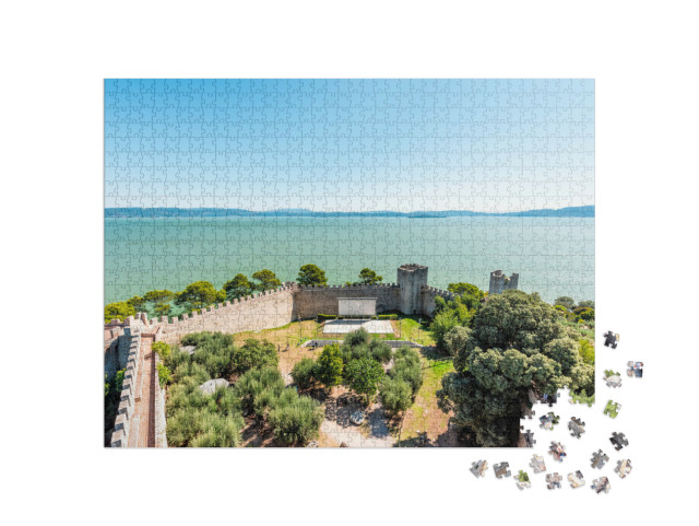 Puzzle 1000 pezzi „Rocca medievale di Castiglione del Lago in Umbria“