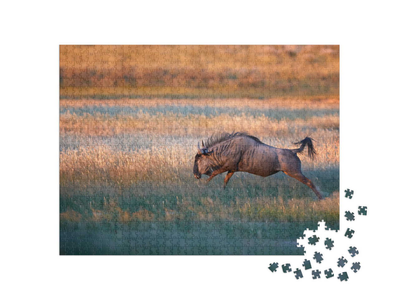 Puzzle 1000 pezzi „Salto dello gnu blu“