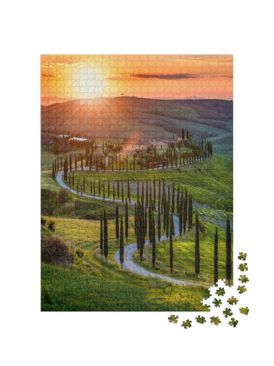 Puzzle 1000 pezzi „Primavera in Toscana, Italia“