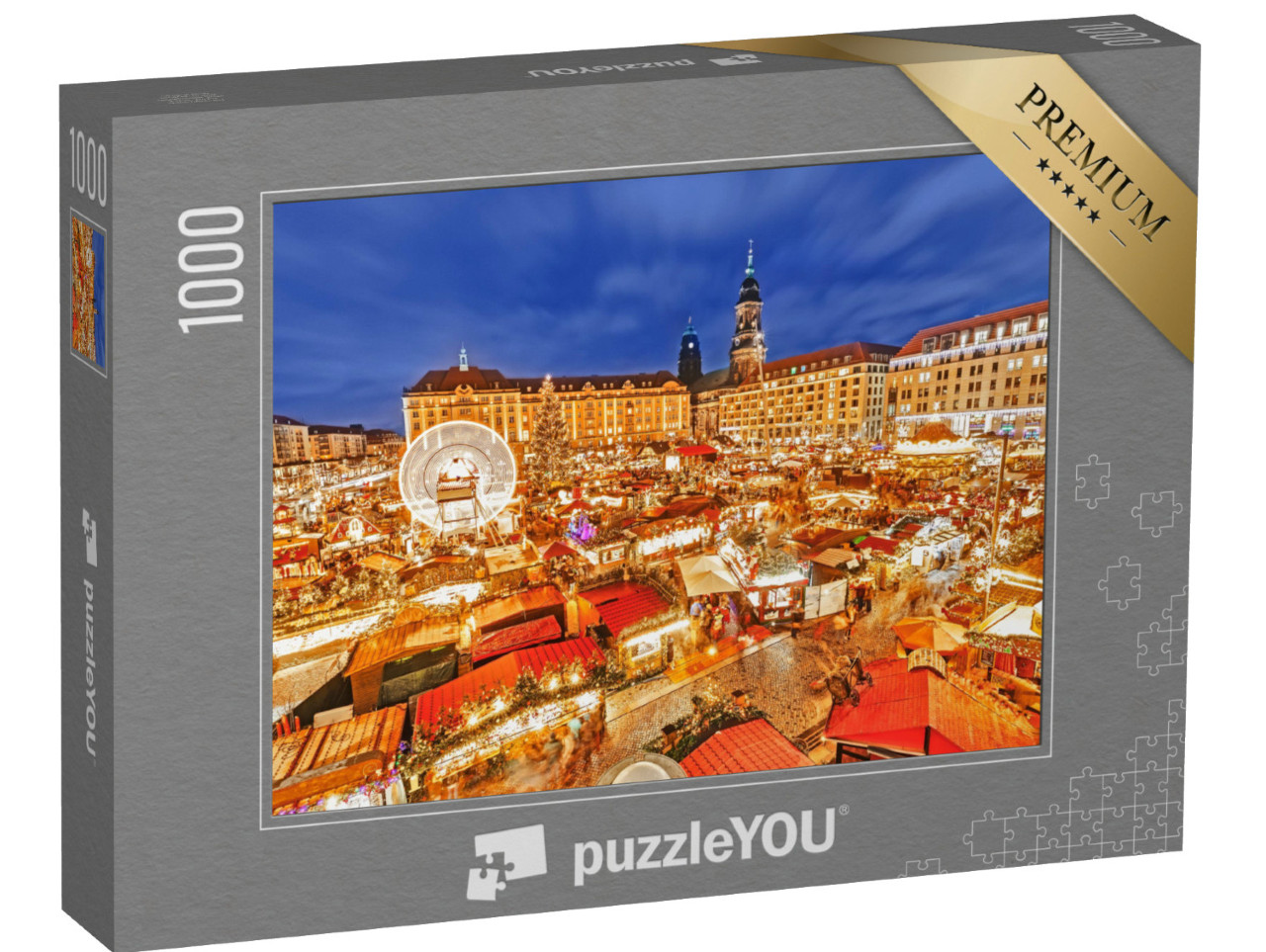 Puzzle 1000 pezzi „Mercatino di Natale a Dresda, Germania“