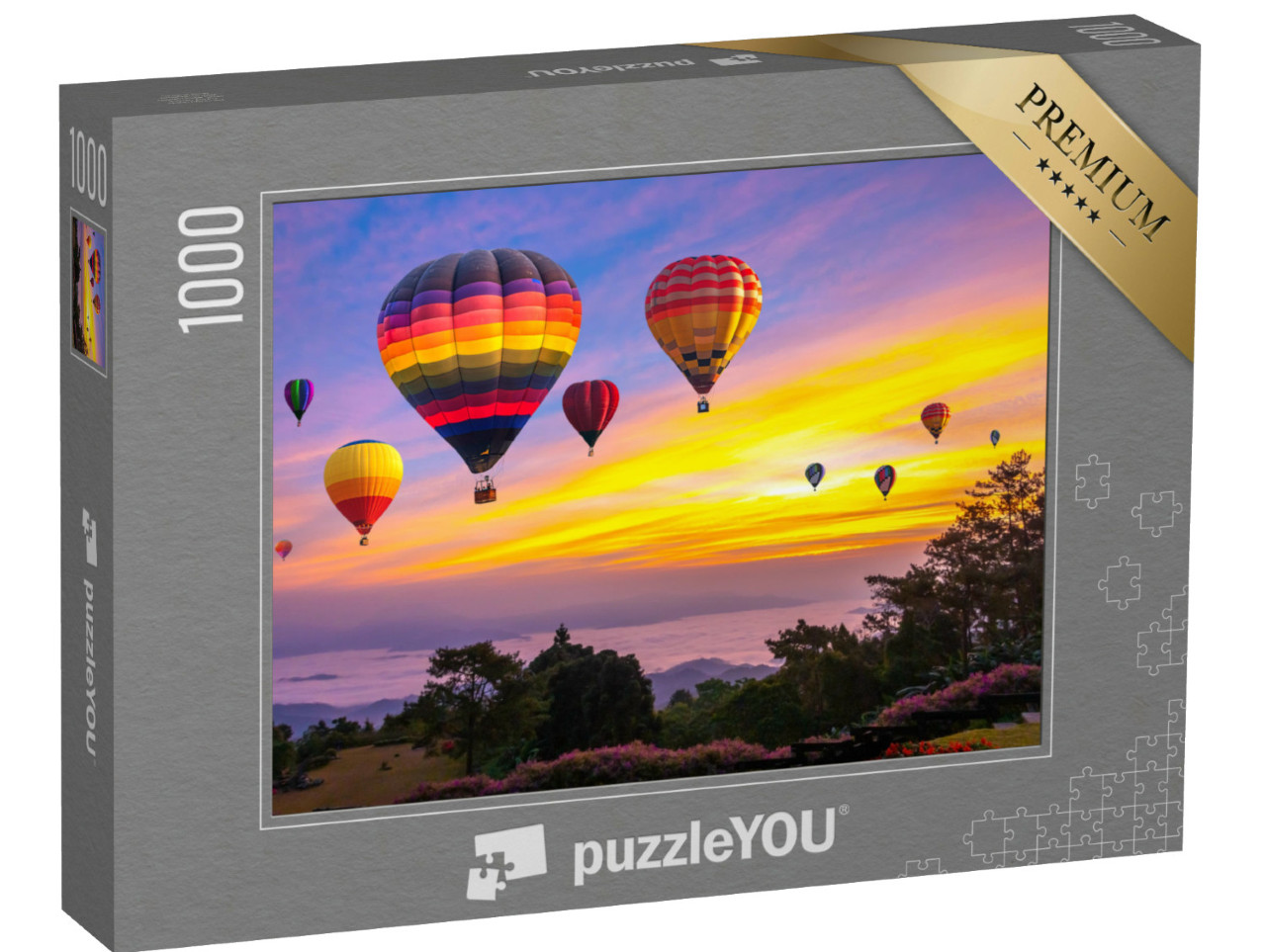 Puzzle 1000 pezzi „Mongolfiere sopra Chiang Mai, Thailandia“