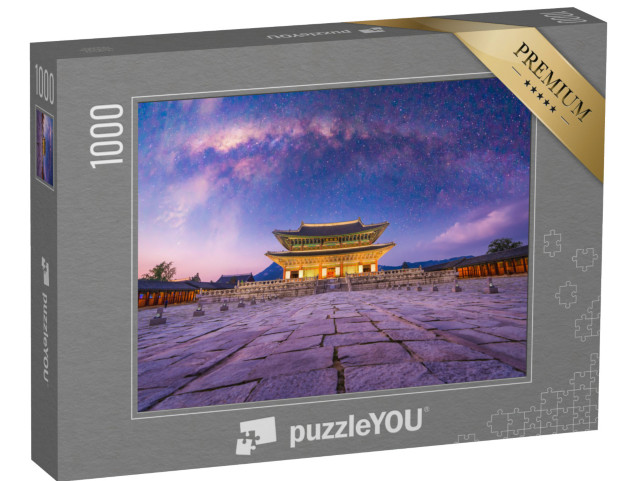 Puzzle 1000 pezzi „La Via Lattea dietro il Palazzo Gyeongbokgung, Seul, Corea del Sud“