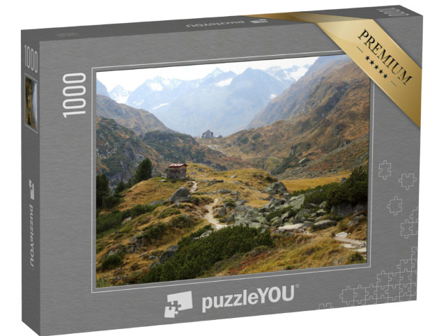 Puzzle 1000 pezzi „Sentiero escursionistico nelle Alpi dello Stubai. La malga Franz Senn“