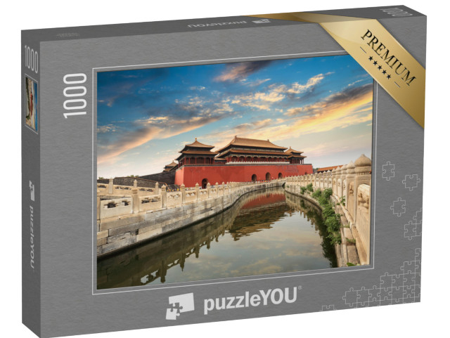 Puzzle 1000 pezzi „La Città Proibita di Pechino sotto un cielo nuvoloso“