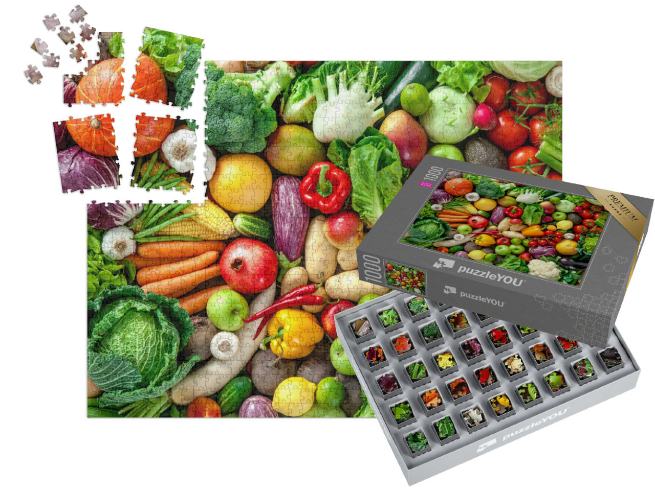 SMART SORTED® | Puzzle 1000 pezzi „Assortimento di frutta e verdura fresca“