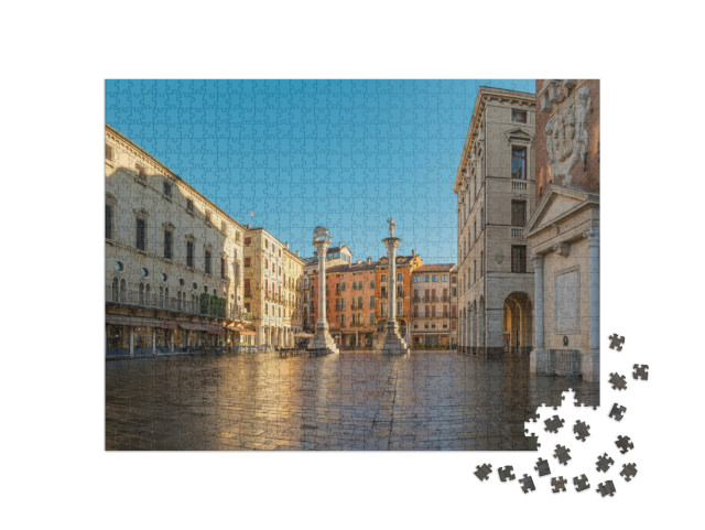 Puzzle 1000 pezzi „Vicenza - Piazza dei Signori al tramonto.“