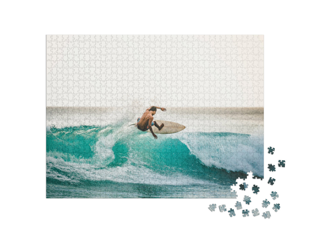 Puzzle 1000 pezzi „Surfista professionista a Bali, Indonesia“