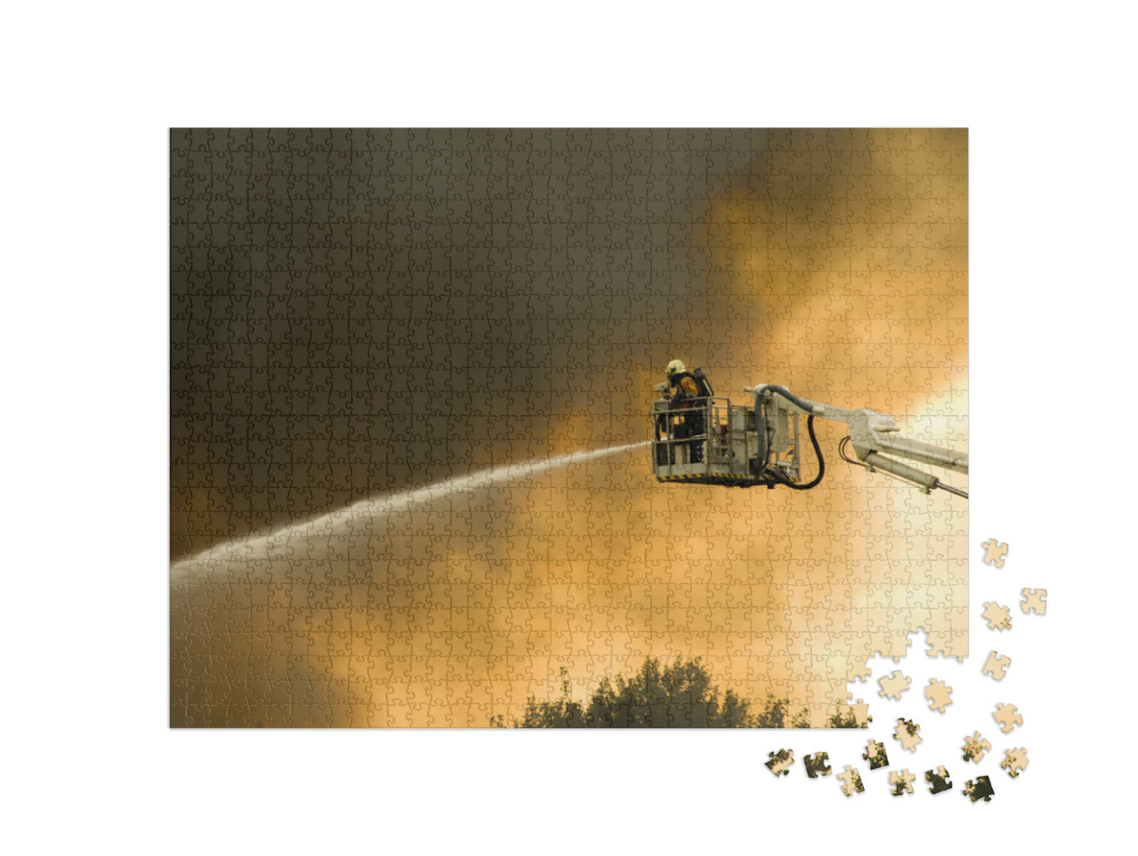 Puzzle 1000 pezzi „Vigili del fuoco in azione“