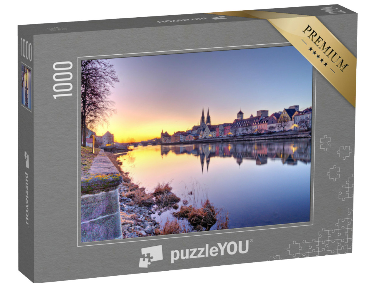 Puzzle 1000 pezzi „Vista della cattedrale, Ratisbona“