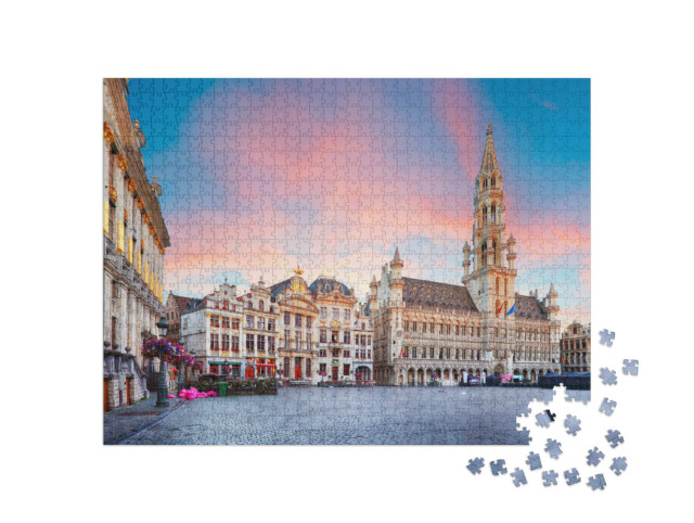 Puzzle 1000 pezzi „Atmosfera serale a Bruxelles, Belgio“